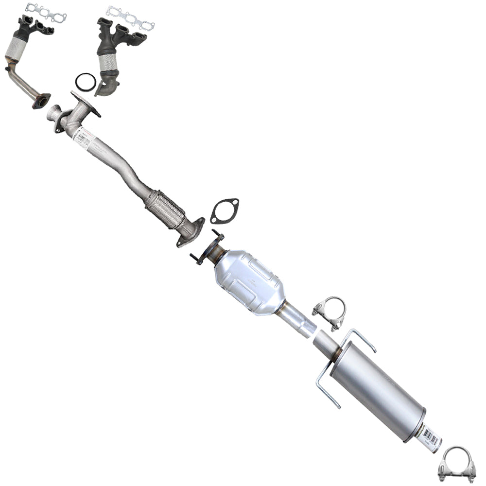 2006-2008 Ford Fusion 3.0L EPA Approved Pair of Manifold & Catalytic w/ Resonator Pipe Exhaust Kit