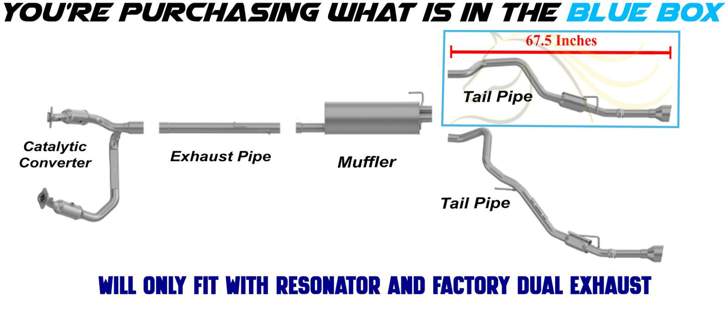 2011-2018 RAM 1500 5.7L Stainless Steel Passenger Side Tail Pipe w/ Tips