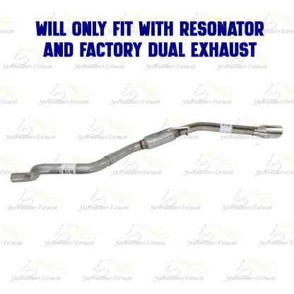 2011-2018 RAM 1500 5.7L Stainless Steel Passenger Side Tail Pipe w/ Tips