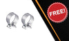 Polished Stainless Steel Exhaust Straight Pipe 5" ID/OD x 51" Long w/ 2 Band Clamps