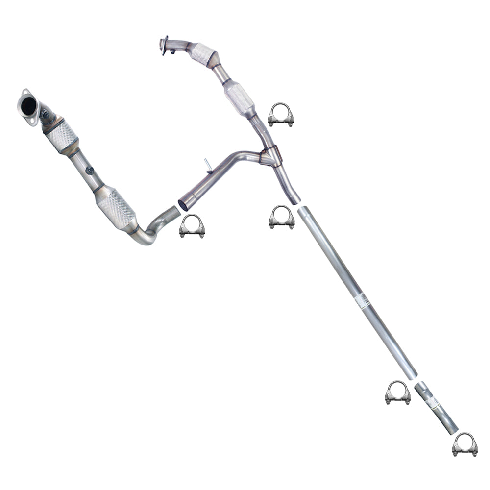 2004-2006 Ford F-150 5.4L Pair of Exhaust Catalytic w/ Front & Rear Pipe Kit | EPA Approved