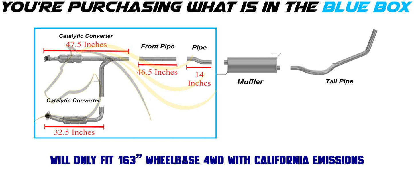 2004-2006 Ford F-150 5.4L Pair of Exhaust Catalytic w/ Front & Rear Pipe Kit | EPA Approved