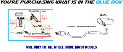 2007-2013 Mitsubishi Outlander 3.0L Pair of Manifold Front Y-Pipe Exhaust Kit | EPA Approved