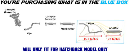 2012-2016 Chevrolet Sonic 1.8L Stainless Steel Intermediate Pipe Muffler Kit