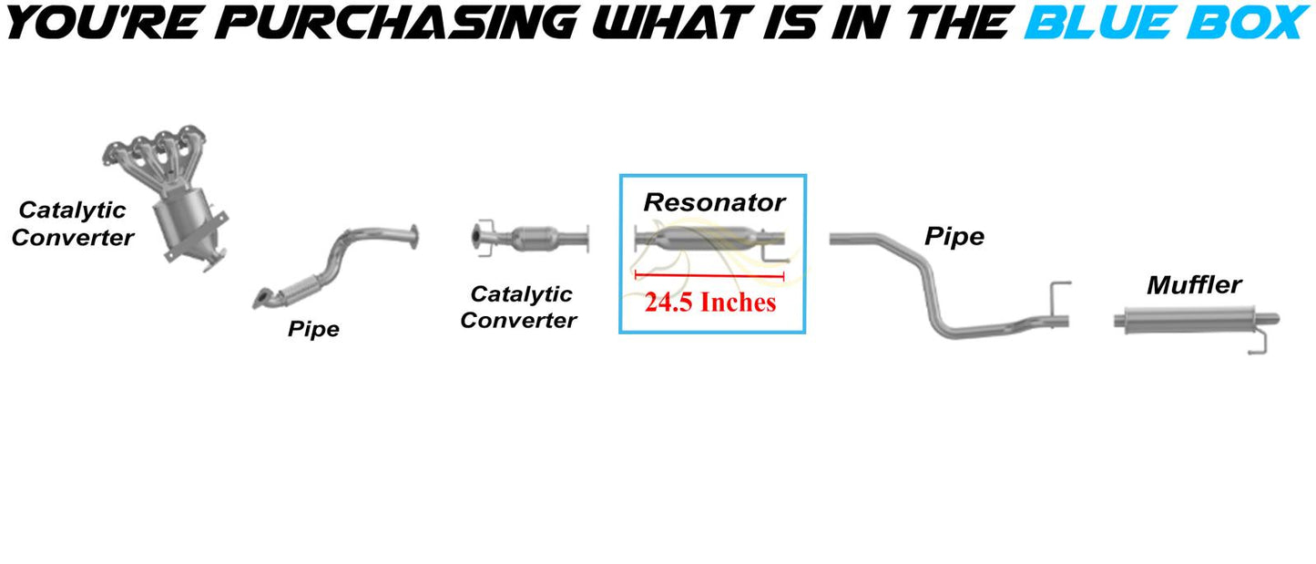 2012-2016 Chevrolet Sonic 1.4L 1.8L Stainless Steel Exhaust Resonator
