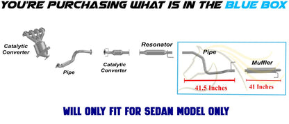 2012-2016 Chevrolet Sonic 1.4L 1.8L Stainless Steel Intermediate Pipe & Muffler Kit