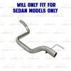 2012-2016 Chevrolet Sonic 1.4L 1.8L Stainless Steel Intermediate Pipe & Muffler Kit