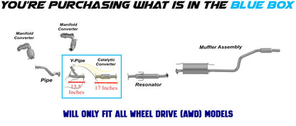 2011-2016 Toyota Sienna 3.5L Y Pipe Rear Catalytic Exhaust Kit | EPA Approved