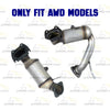 2014-2018 Jeep Cherokee 3.2L EPA Pair of Catalytic Front Pipes Resonator Kit | For AWD