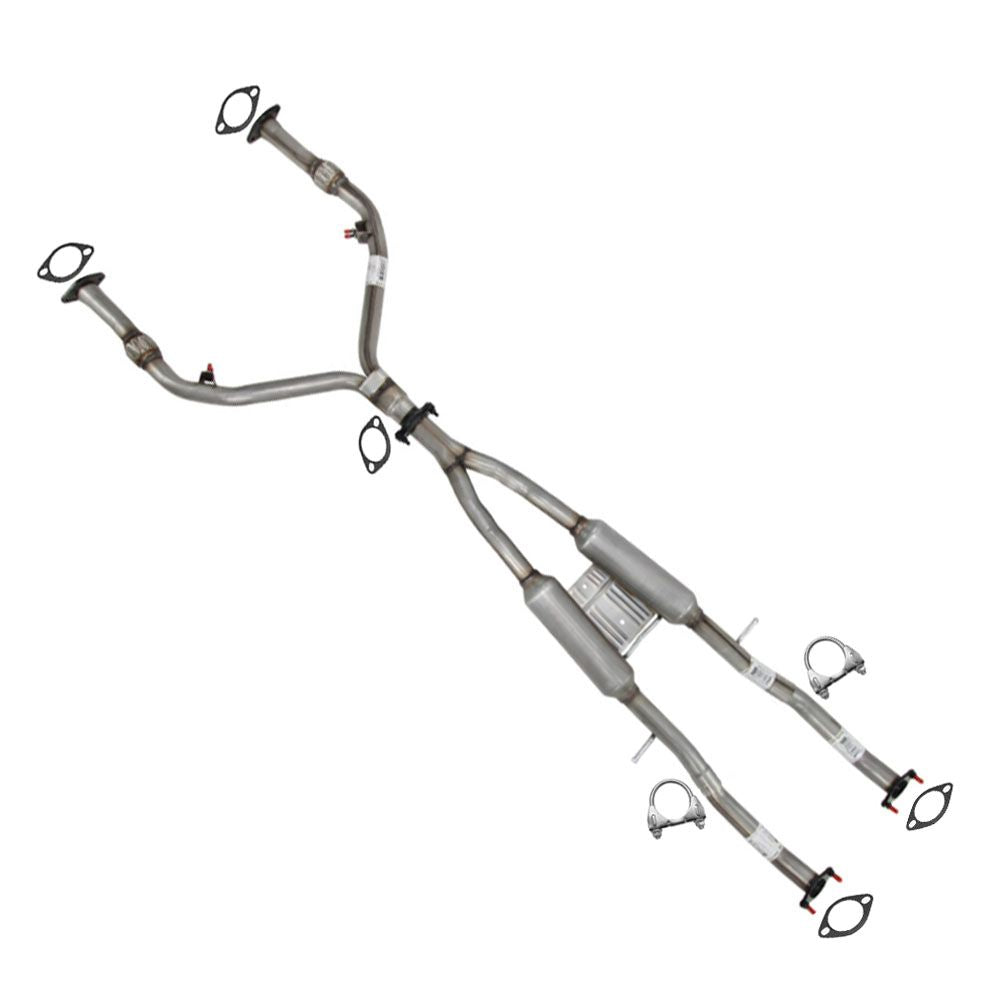 Stainless Steel Exhaust Y-Pipe Resonator Kit for 2010-2012 FX35 3.5L, 2013 FX37 3.7L