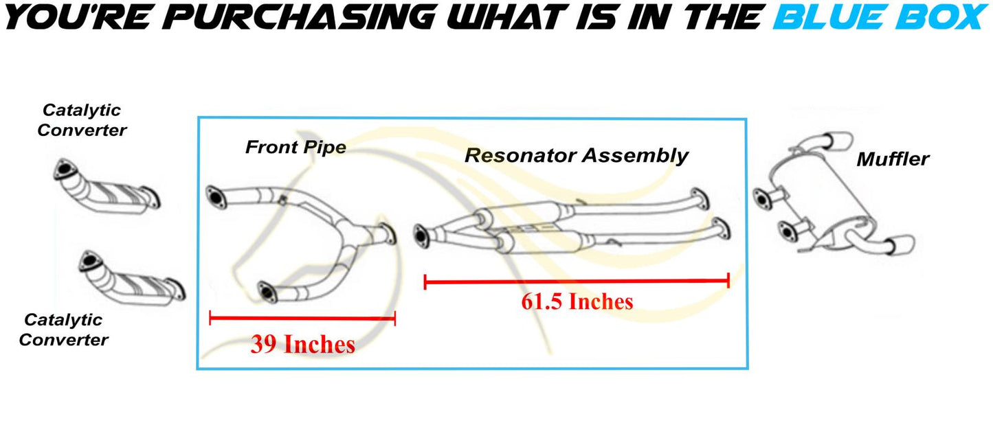 Stainless Steel Exhaust Y-Pipe Resonator Kit for 2010-2012 FX35 3.5L, 2013 FX37 3.7L