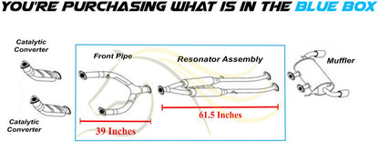 Stainless Steel Exhaust Y-Pipe Resonator Kit for 2010-2012 FX35 3.5L, 2013 FX37 3.7L