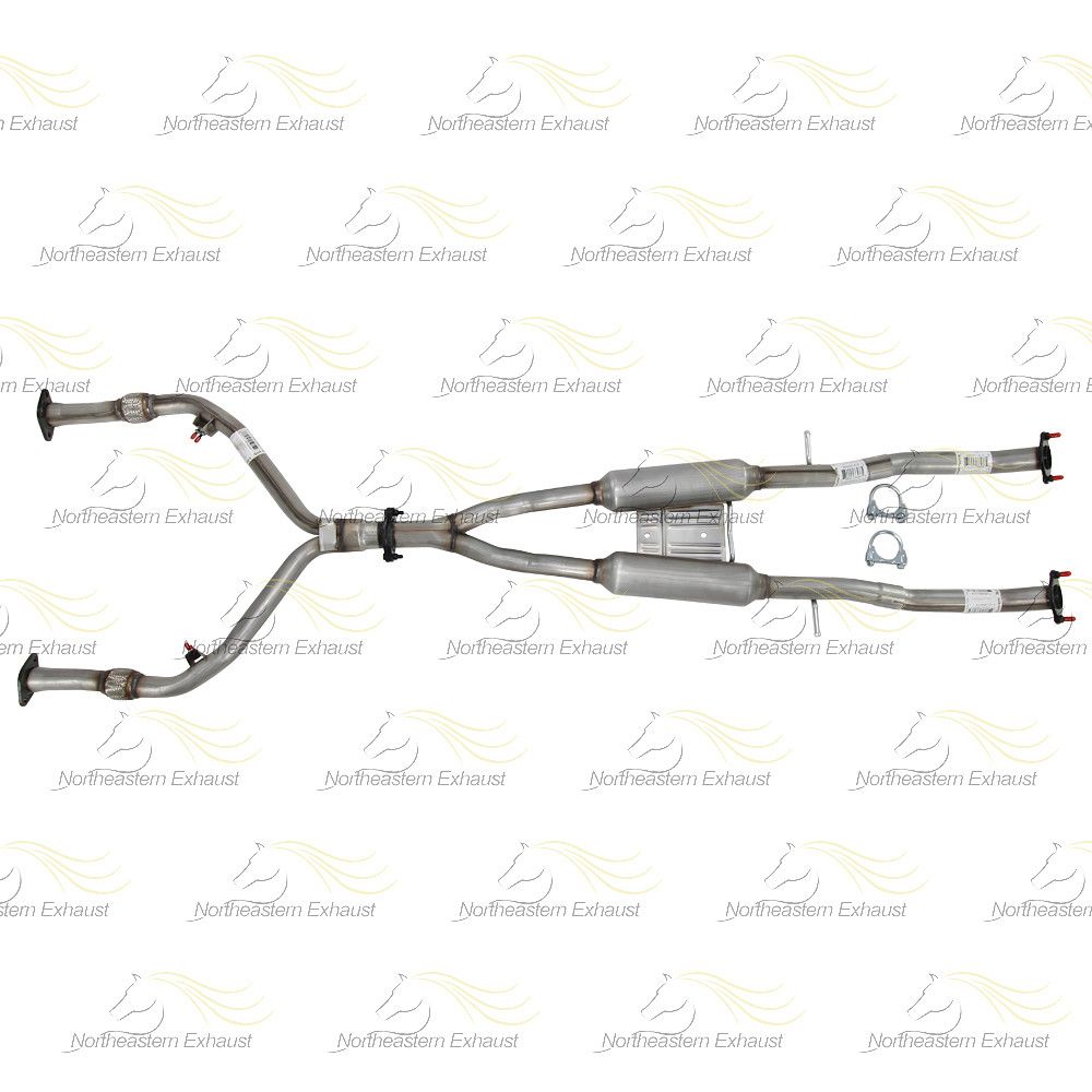 Stainless Steel Exhaust Y-Pipe Resonator Kit for 2010-2012 FX35 3.5L, 2013 FX37 3.7L