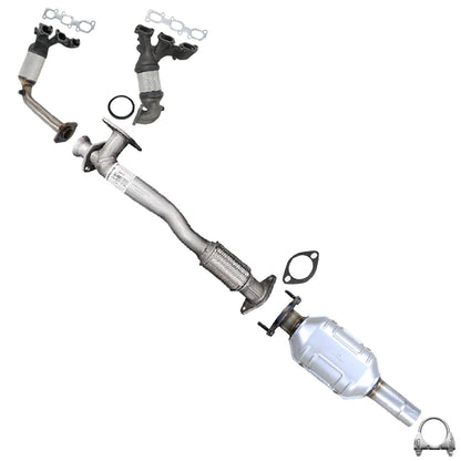 EPA Approved Pair of Exhaust Manifold Front Pipe and Rear Catalytic Kit for 2006 Lincoln Zephyr and 2006-2007 Mercury Milan 3.0L