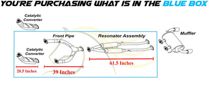 2014-2017 Infiniti QX70 3.7L Driver Side Catalytic Y Pipe Resonator Kit EPA Approved