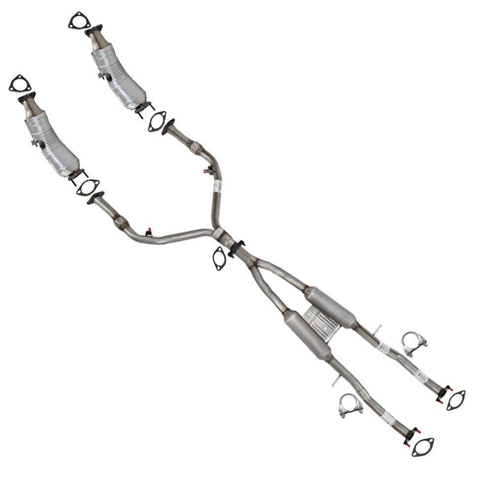 EPA Pair of Catalytic Y-Pipe Resonator Kit for 2010-2012 Infiniti FX35 3.5L, 2013 Infiniti FX37 3.7L