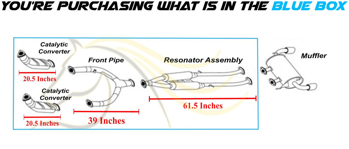 EPA Pair of Catalytic Y-Pipe Resonator Kit for 2010-2012 Infiniti FX35 3.5L, 2013 Infiniti FX37 3.7L