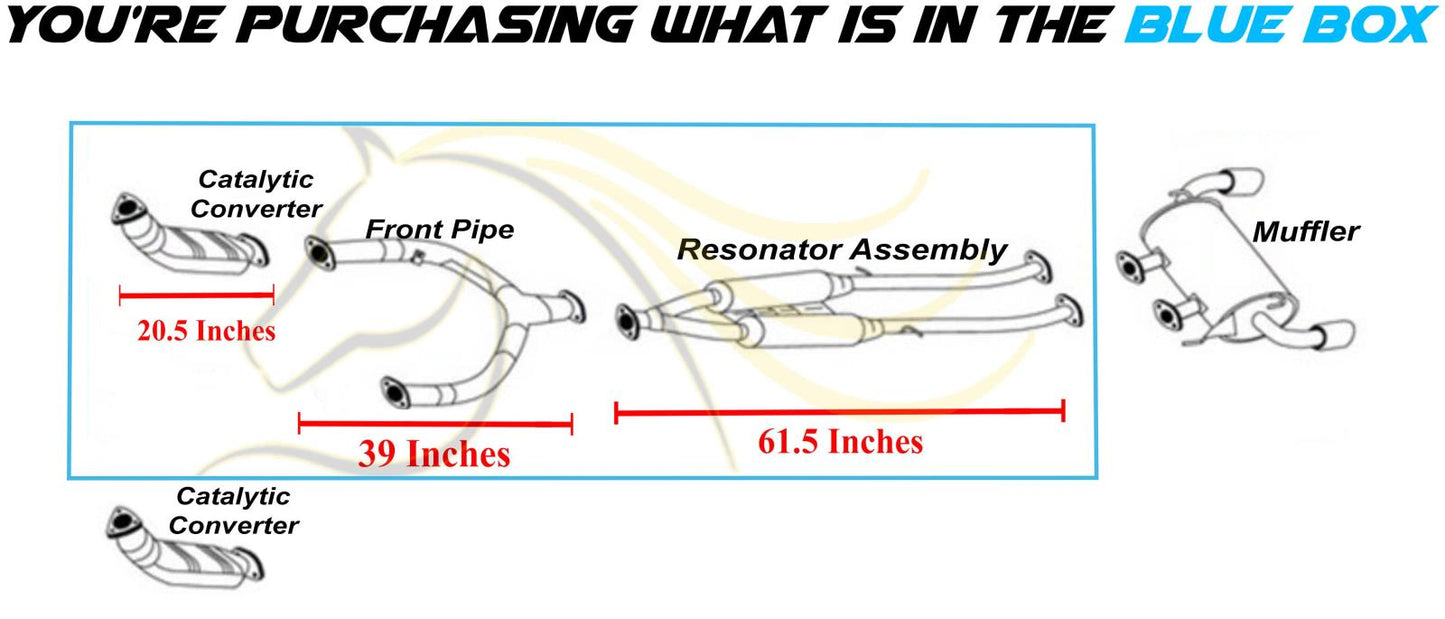 Passenger Side Exhaust Catalytic Y Pipe Resonator Kit for 2010-2012 FX35 3.5L, 2013 FX37 3.7L
