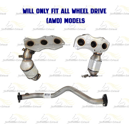 2011-2016 Toyota Sienna 3.5L Pair of Manifold Front Pipe and Y-Pipe Catalytic Kit | EPA Approved