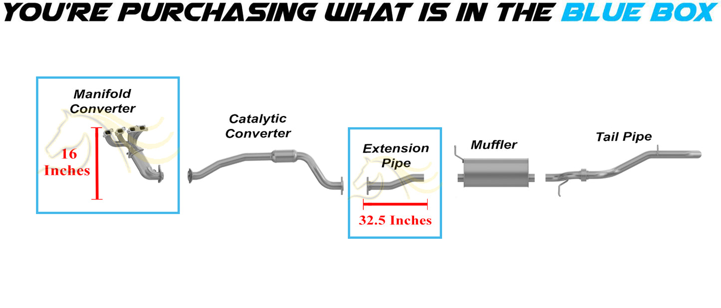 Exhaust Manifold with Extension Pipe Kit for 2007-2012 Chevy Colorado and GMC Canyon 2.9L | EPA Approved