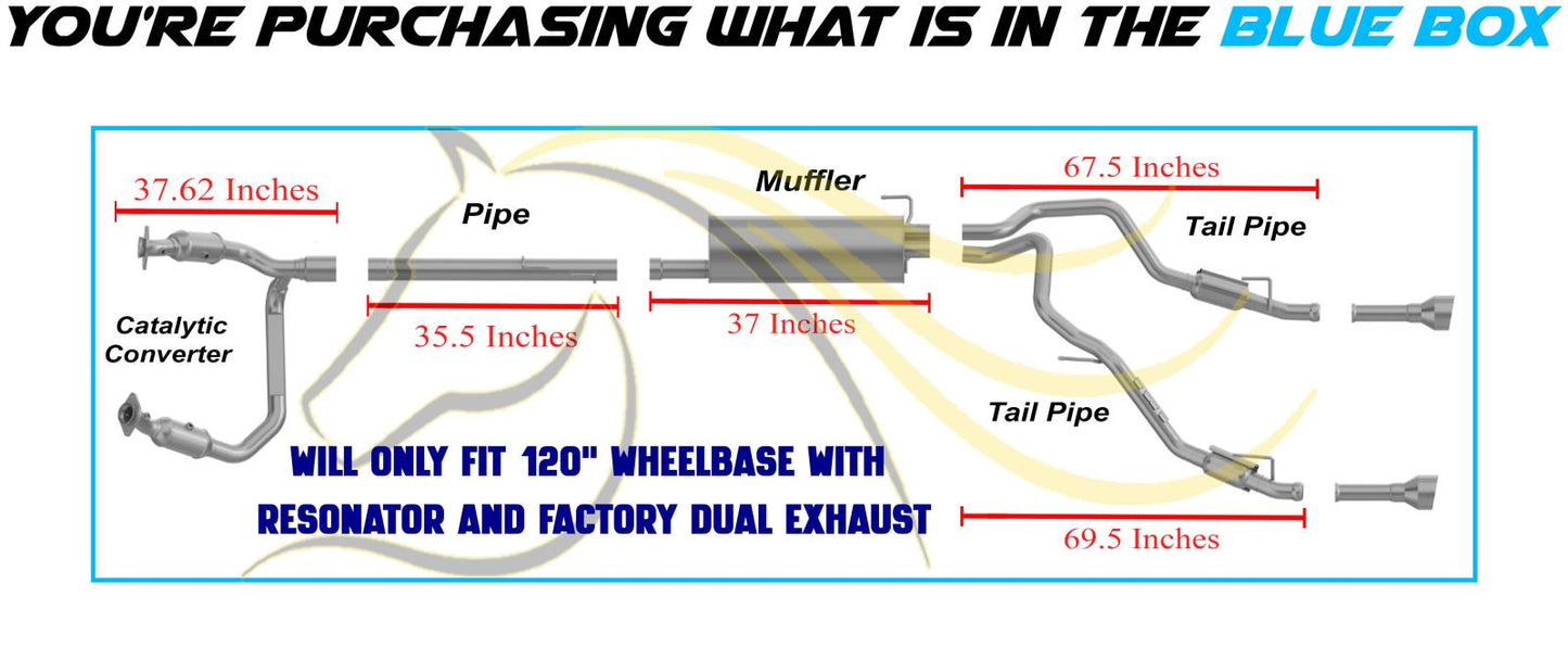 2009-2010 Dodge RAM 1500 5.7L Complete Exhaust System Kit with Tips | EPA Approved