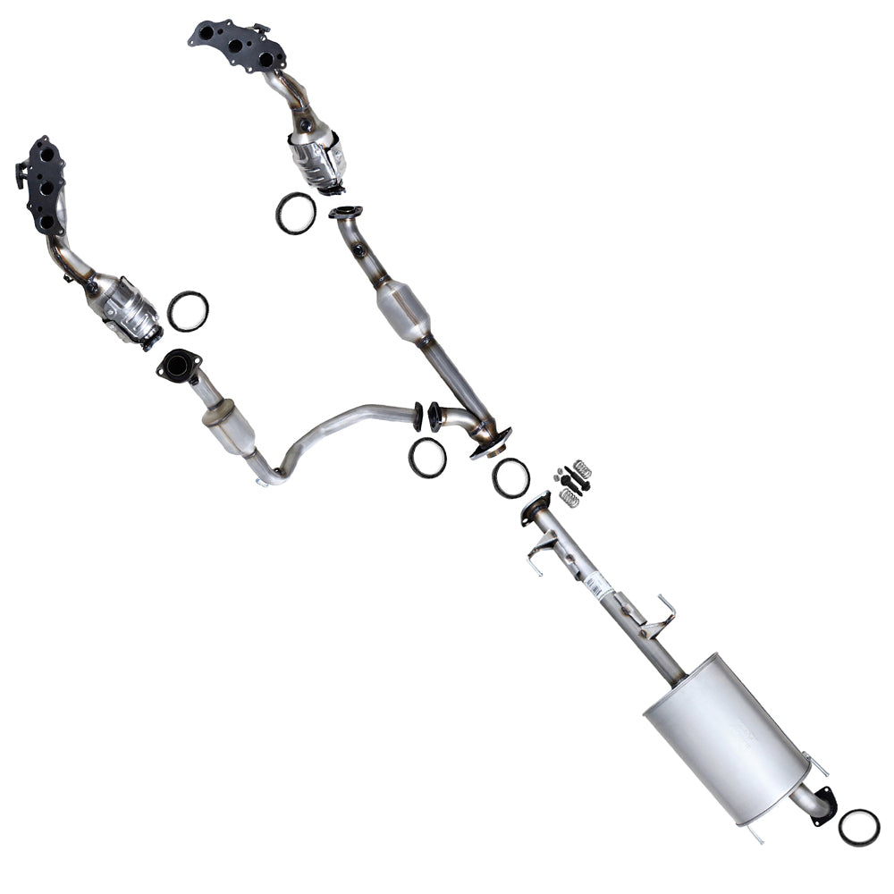 2013-2014 Toyota FJ Cruiser 4.0L EPA Approved Pair of Rear & Front Exhaust Catalytic Converter with Muffler