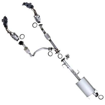 2013-2014 Toyota FJ Cruiser 4.0L EPA Approved Pair of Rear & Front Exhaust Catalytic Converter with Muffler