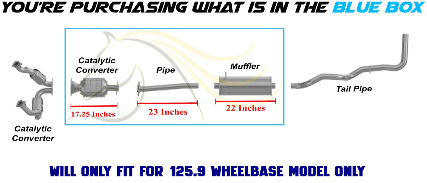 2004-2006 Mazda B3000 3.0L 125.9in WB Rear Catalytic Intermediate Pipe with Muffler Kit | EPA Approved