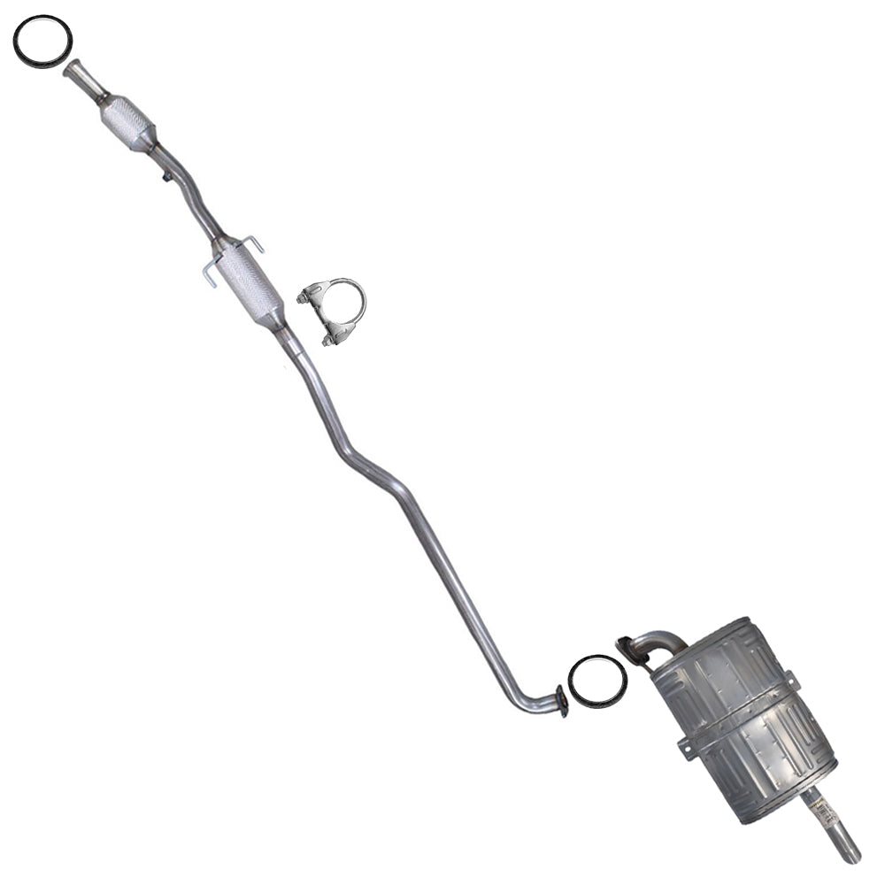 1998-2002 Chevrolet Prizm and Toyota Corolla 1.8L Catalytic, Resonator Pipe and Muffler