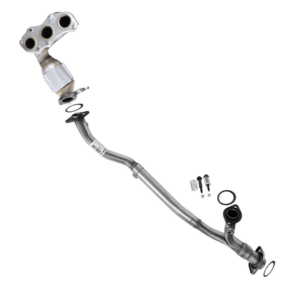 2007-2010 Toyota Sienna 3.5L Exhaust EPA Approved Driver Side Manifold and Y Pipe Kit | FWD