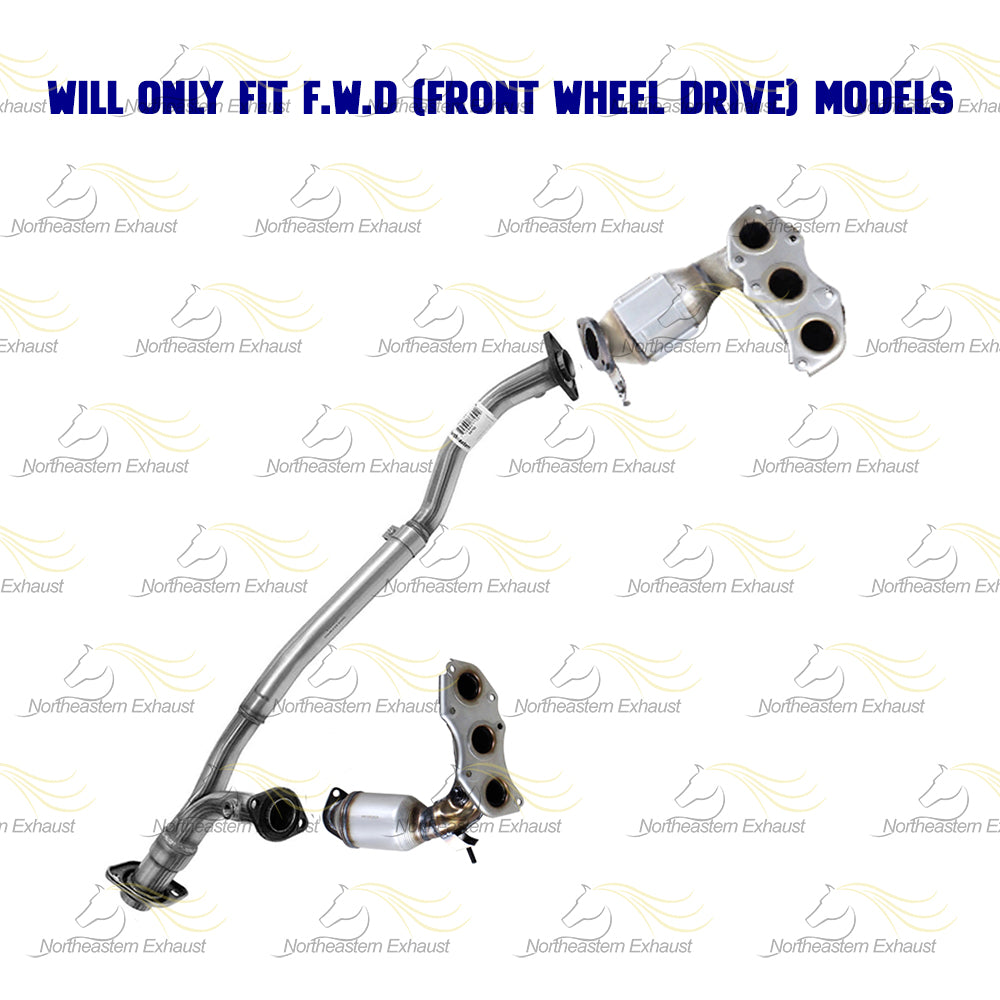 2007-2010 Toyota Sienna 3.5L EPA Approved Pair of Manifold Catalytic Converter and Y Pipe Kit | FWD