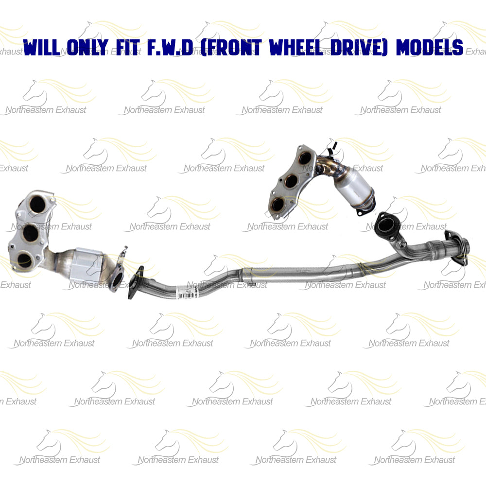 2007-2010 Toyota Sienna 3.5L EPA Approved Pair of Manifold Catalytic Converter and Y Pipe Kit | FWD