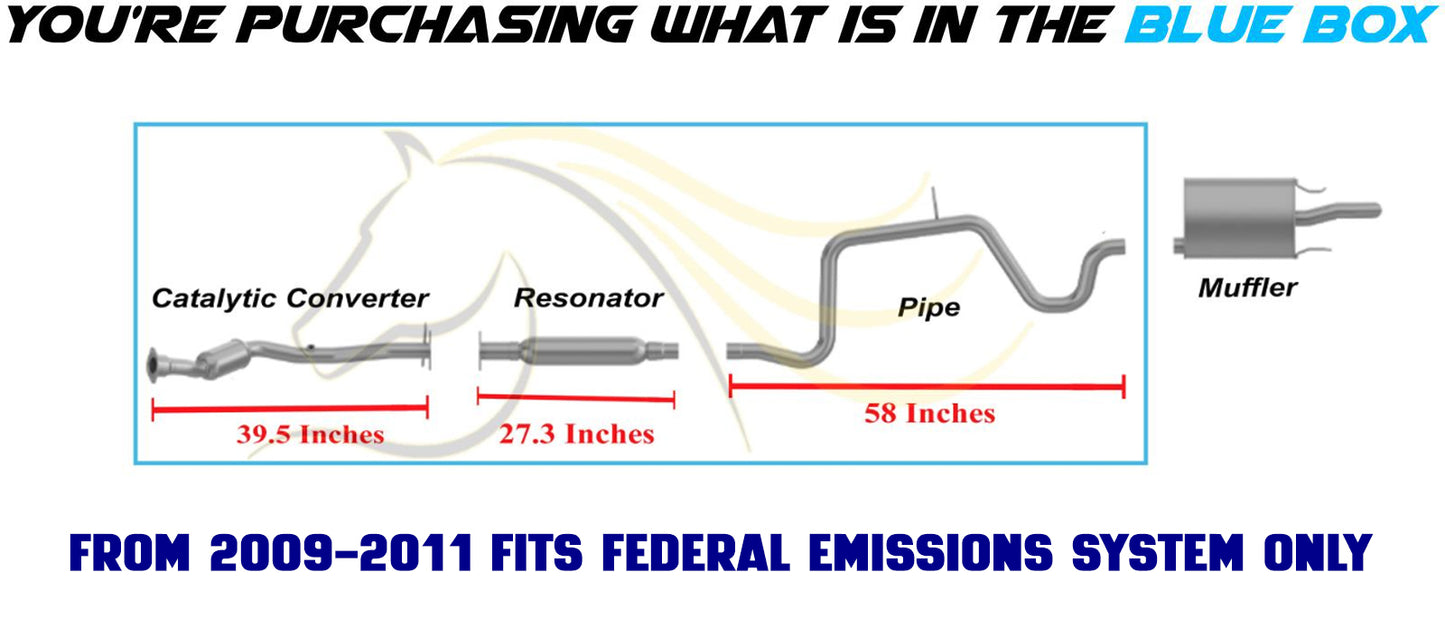 2006-2011 Chevrolet Impala 3.5L Exhaust Catalytic Resonator and Intermediate Pipe | EPA Approved