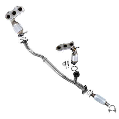 2007-2010 Toyota Sienna 3.5L EPA Approved Pair of Manifold with Front Y Pipe and Rear Catalytic Converter