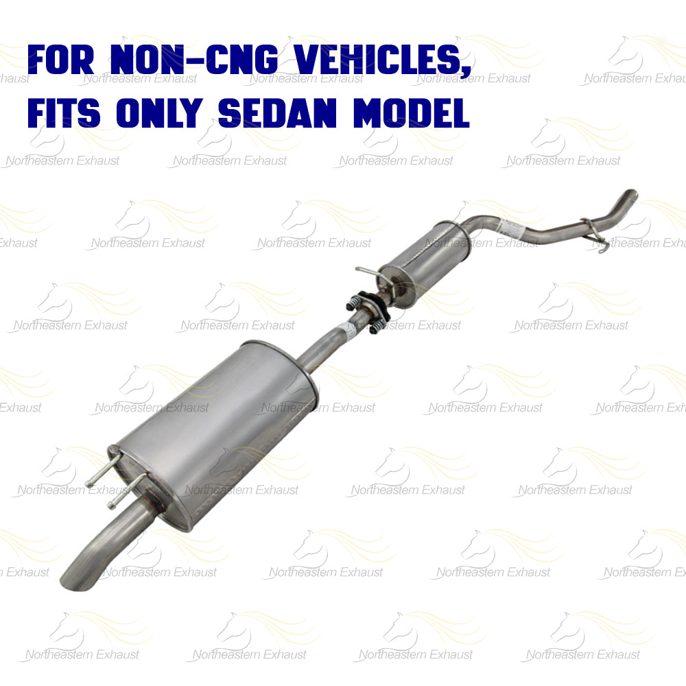 2012-2015 Honda Civic 1.8L SEDAN Stainless Steel Resonator and Muffler Exhaust Kit