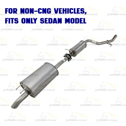 2012-2015 Honda Civic 1.8L SEDAN Stainless Steel Resonator and Muffler Exhaust Kit