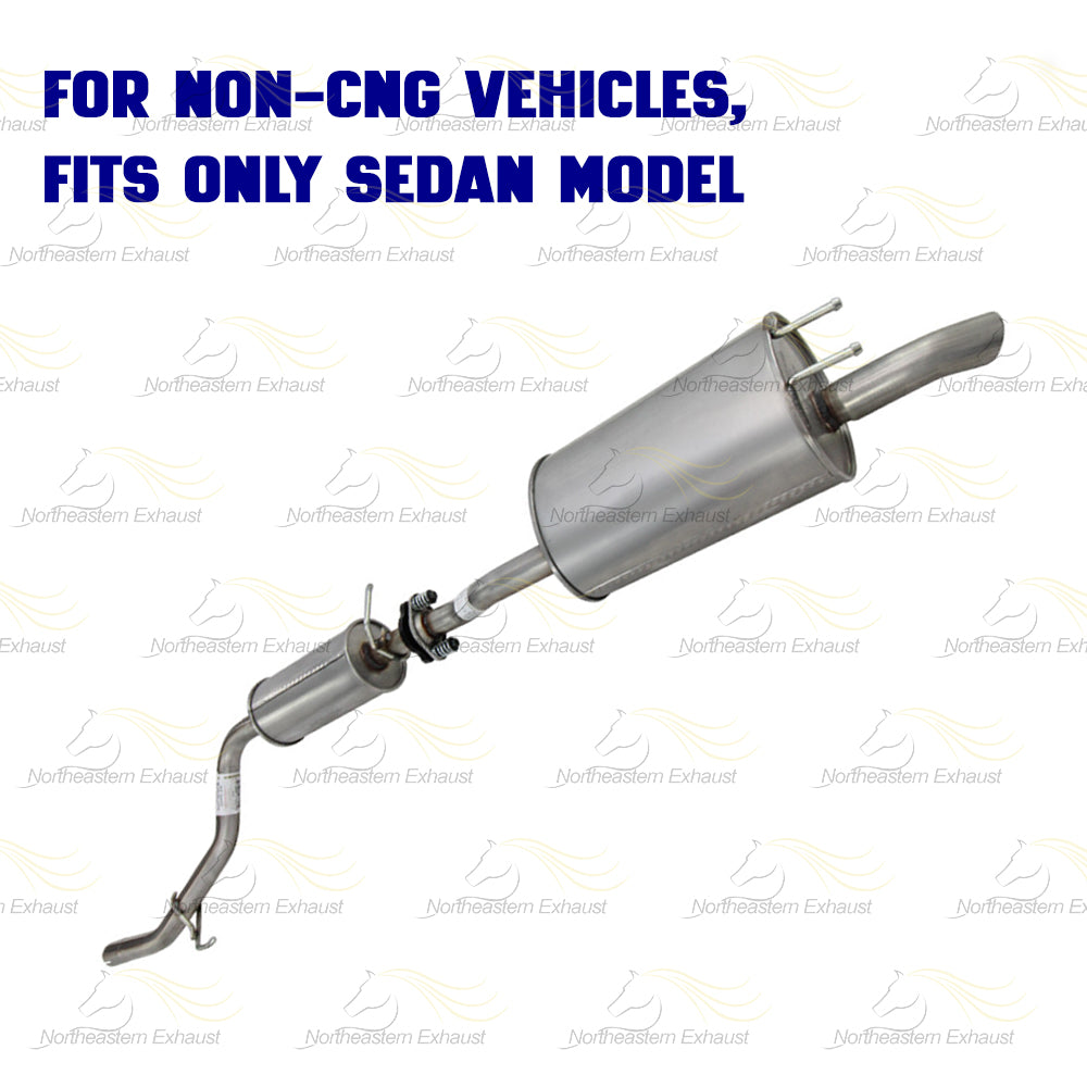2012-2015 Honda Civic 1.8L SEDAN Stainless Steel Resonator and Muffler Exhaust Kit