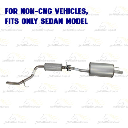 2012-2015 Honda Civic 1.8L SEDAN Stainless Steel Resonator and Muffler Exhaust Kit
