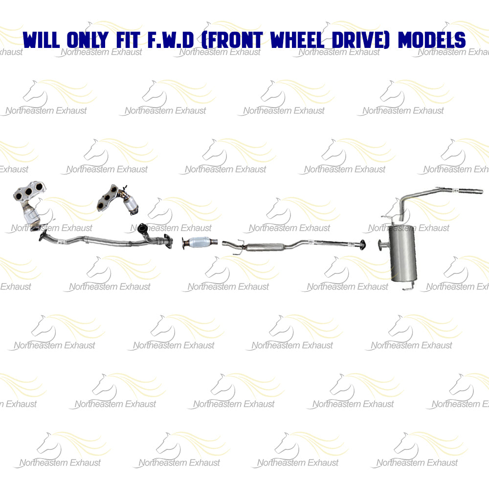 2007-2010 Toyota Sienna 3.5L Stainless Steel Complete Exhaust System | FWD