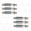 Six Universal Glass Pack Muffler/Resonator Exhaust 2"ID | 2.12" OD | 17" length