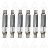Six Universal Glass Pack Muffler/Resonator Exhaust 2"ID | 2.12" OD | 17" length
