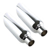 Pair of Angle Cut Stainless Steel Exhaust Tips 2.5" Inlet 5" Outlet 17" Long
