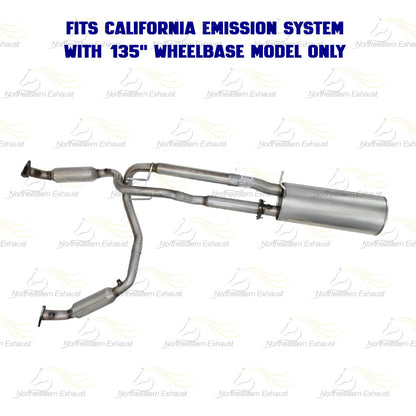 Pair of Exhaust Catalytic Converter & Muffler Kit for 2006-2010 GMC Savana & Chevrolet Express 3500 4.8L | EPA Approved | 135in WB