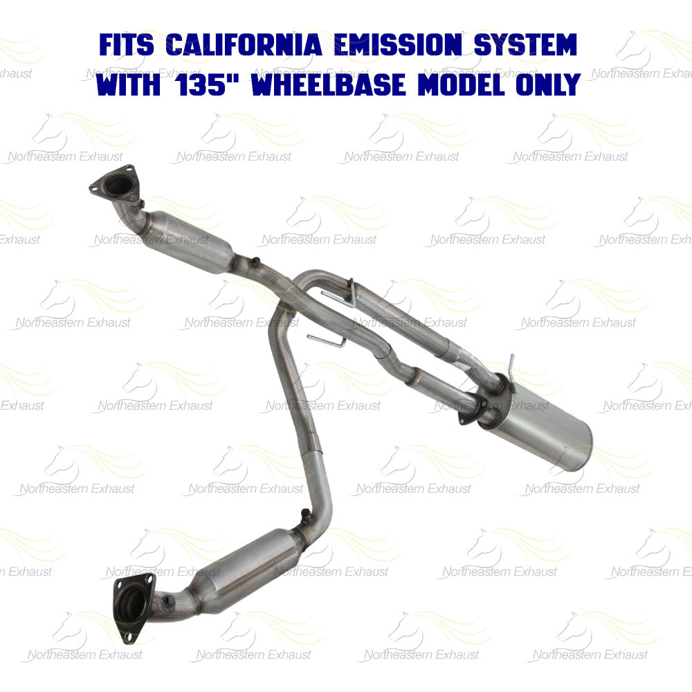 Pair of Exhaust Catalytic Converter & Muffler Kit for 2006-2010 GMC Savana & Chevrolet Express 3500 4.8L | EPA Approved | 135in WB
