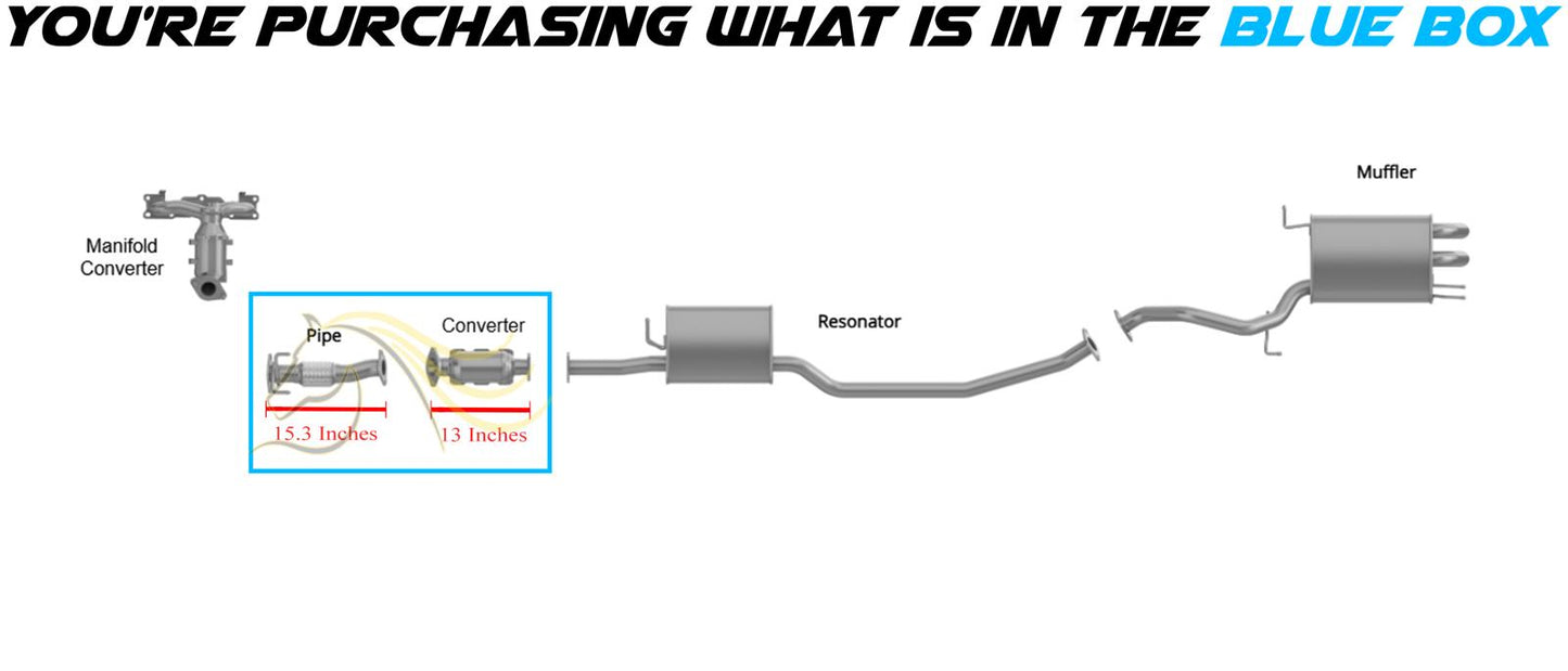 2010-2012 Hyundai Santa Fe 2.4L Front Exhaust Pipe and Rear Catalytic Converter | EPA Approved