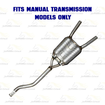 2005-2008 Audi A4 Quattro 2.0L Stainless Steel Front Pipe Resonator and Pair of Mufflers Kit
