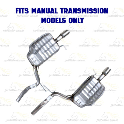 2005-2008 Audi A4 Quattro 2.0L Stainless Steel Front Pipe Resonator and Pair of Mufflers Kit