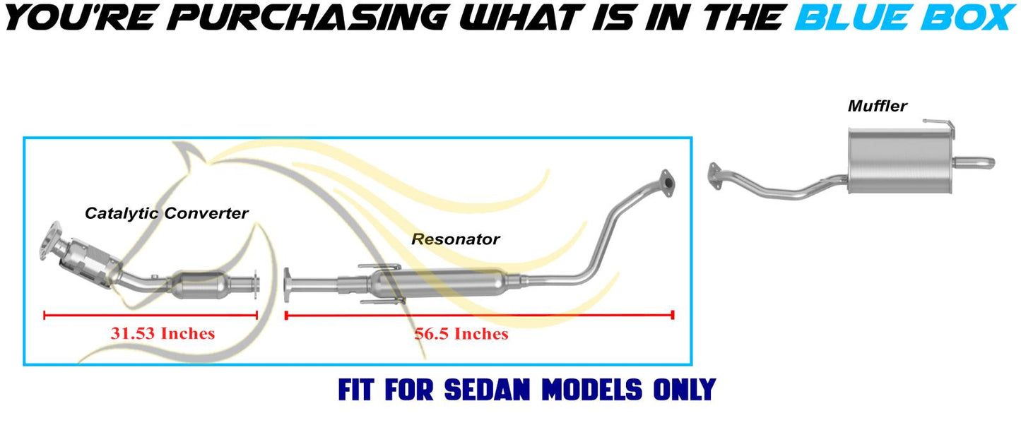 2012-2017 Nissan Versa 1.6L Exhaust Catalytic Converter with Resonator | EPA Approved | SEDAN