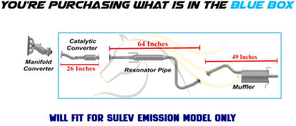 2009-2012 Nissan Sentra 2.0L Rear Catalytic Resonator w/ Muffler Kit EPA Approved | SULEV