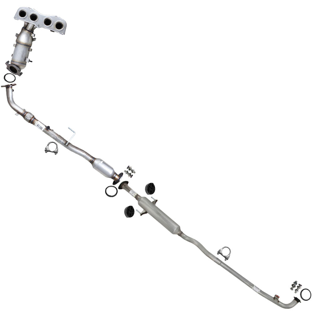 2002-2006 Camry, Solara 2.4L Manifold & Rear Catalytic w/ Resonator Kit EPA